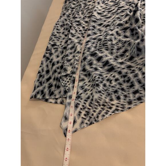 Adressing Woman Dress M Sleeveless Lined Zipper Back Overlay Shift Avant Garde - Picture 13 of 13